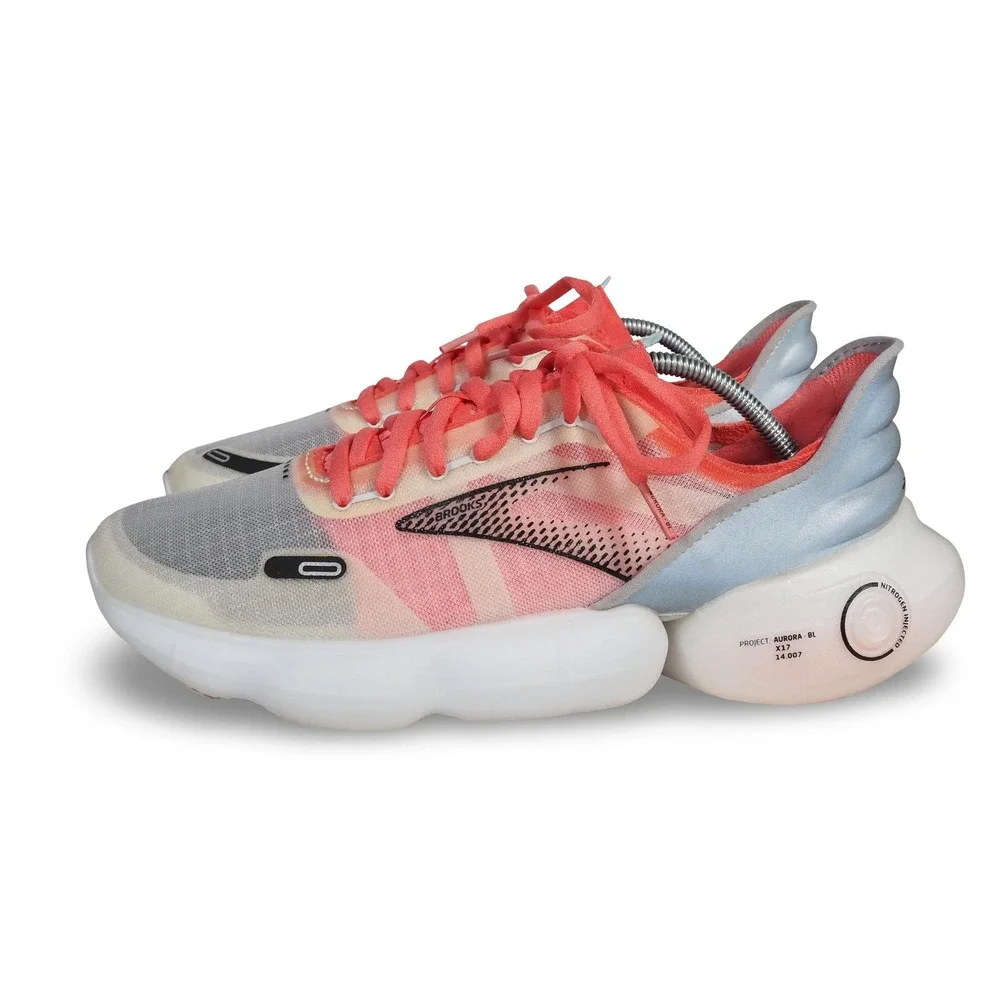 Brooks Aurora-BL Performance Running Shoes Womens 9.5 White Coral 1203541B068